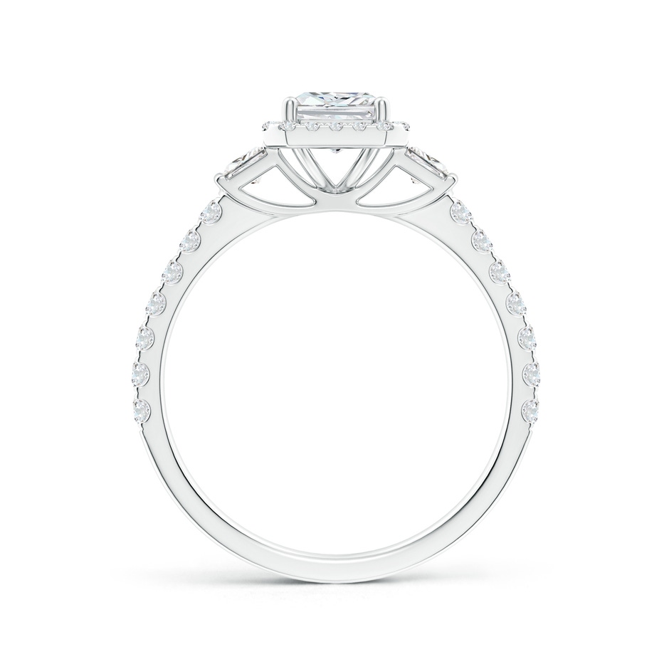 7x5mm FGVS Lab-Grown Radiant-Cut Diamond Side Stone Halo Engagement Ring in White Gold side 199