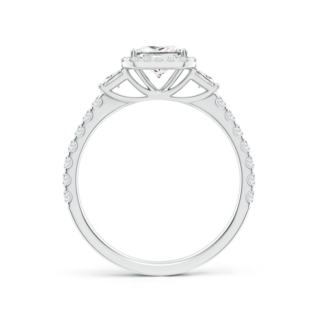 5.5mm FGVS Lab-Grown Princess-Cut Diamond Side Stone Halo Engagement Ring in White Gold Side 199