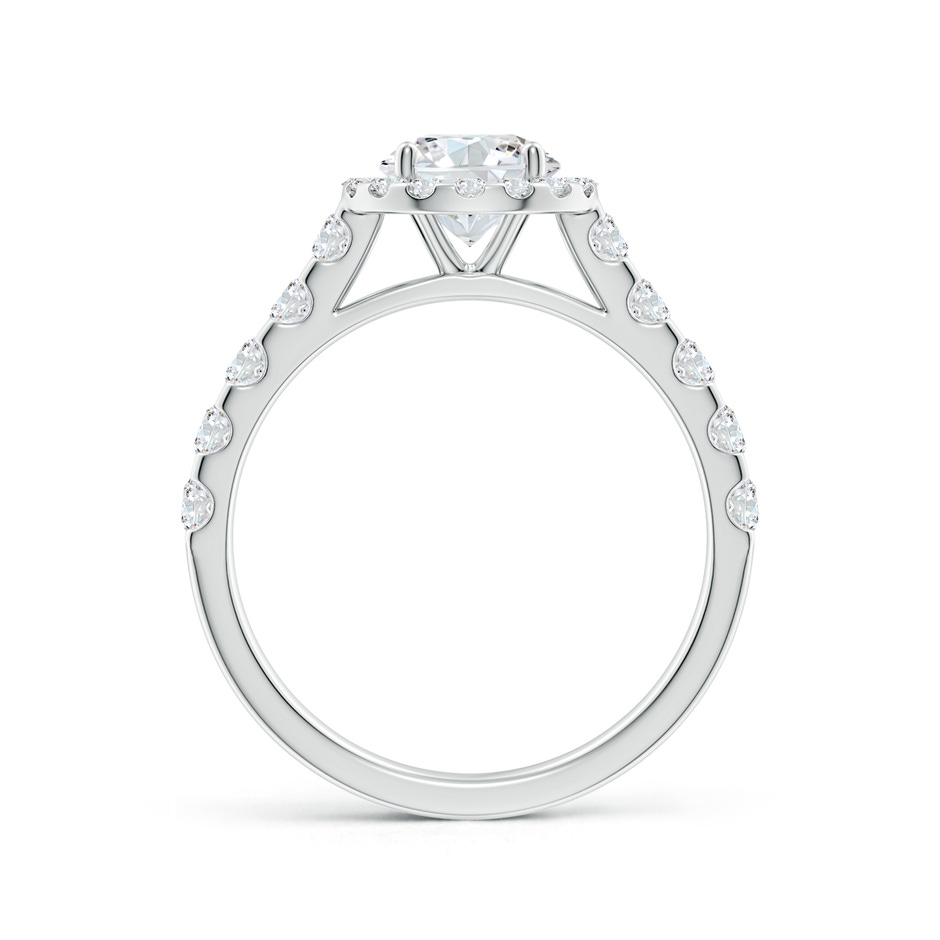 6.5mm FGVS Lab-Grown Round Diamond Halo Engagement Ring in White Gold Side 199