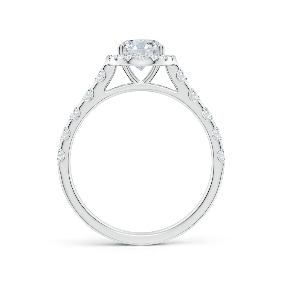7.7x5.7mm FGVS Lab-Grown Oval Diamond Halo Engagement Ring in P950 Platinum side 199