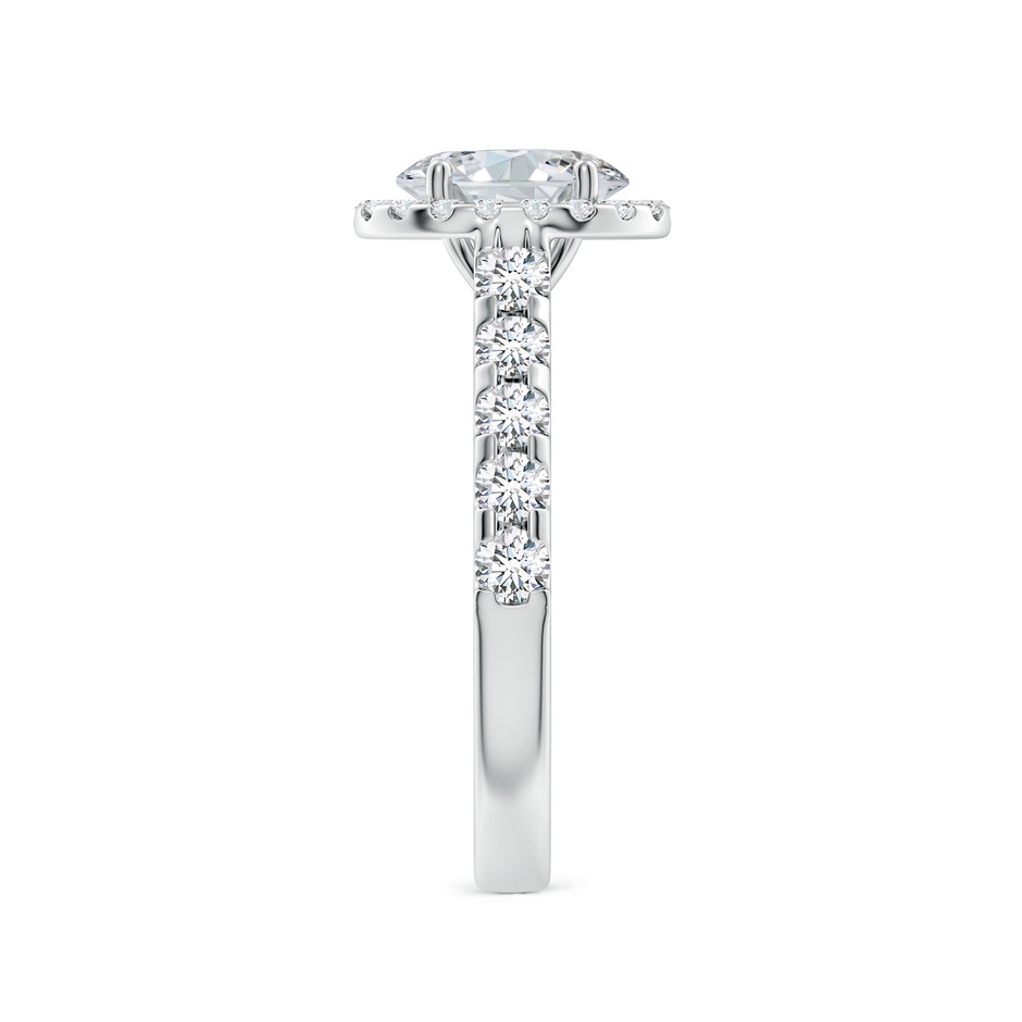 7.7x5.7mm FGVS Lab-Grown Oval Diamond Halo Engagement Ring in P950 Platinum side 299