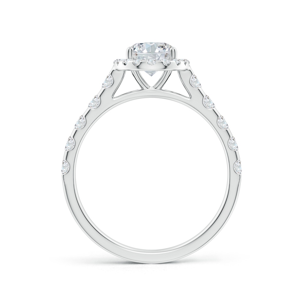 7.7x5.7mm FGVS Lab-Grown Oval Diamond Halo Engagement Ring in White Gold - side 199