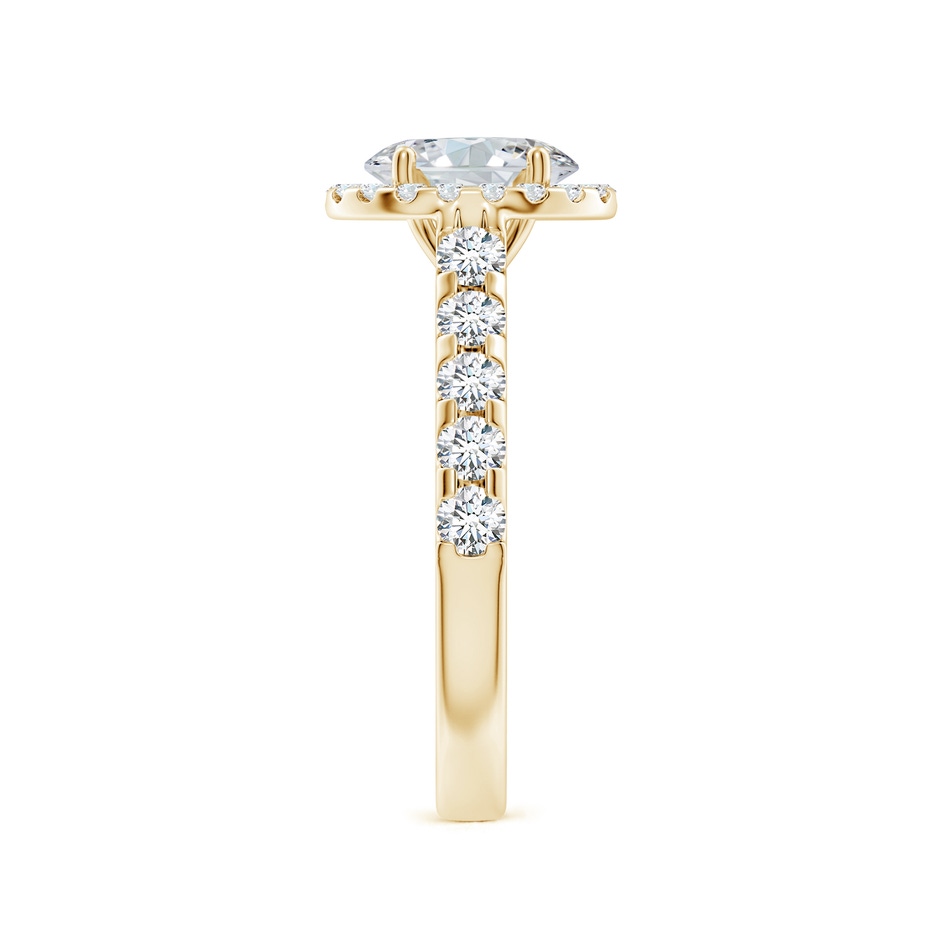 7.7x5.7mm FGVS Lab-Grown Oval Diamond Halo Engagement Ring in Yellow Gold side 299