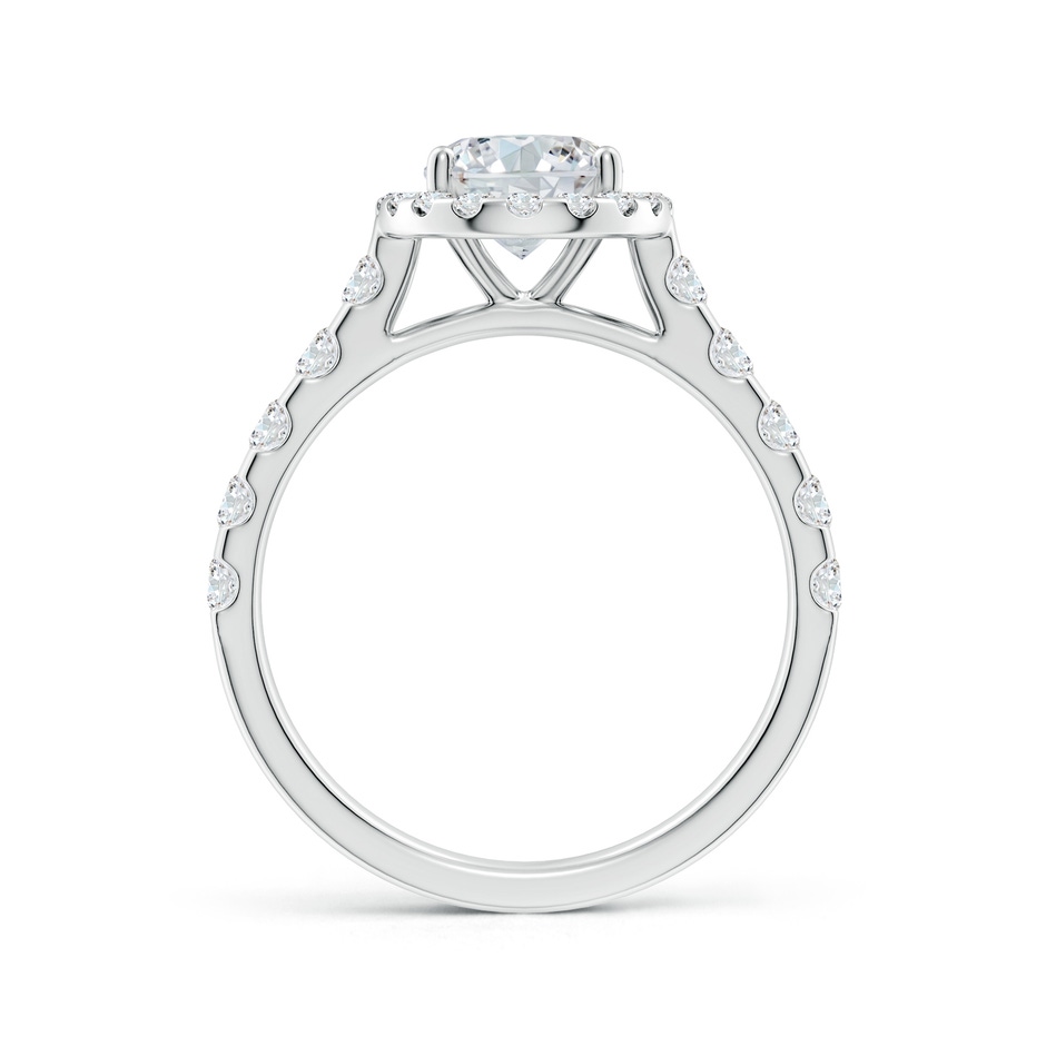 8.5x6.5mm FGVS Lab-Grown Oval Diamond Halo Engagement Ring in P950 Platinum side 199