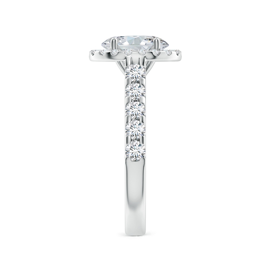 8.5x6.5mm FGVS Lab-Grown Oval Diamond Halo Engagement Ring in P950 Platinum side 299