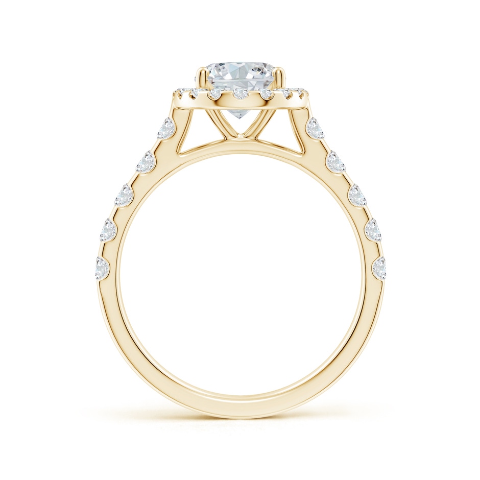 8.5x6.5mm FGVS Lab-Grown Oval Diamond Halo Engagement Ring in Yellow Gold side 199