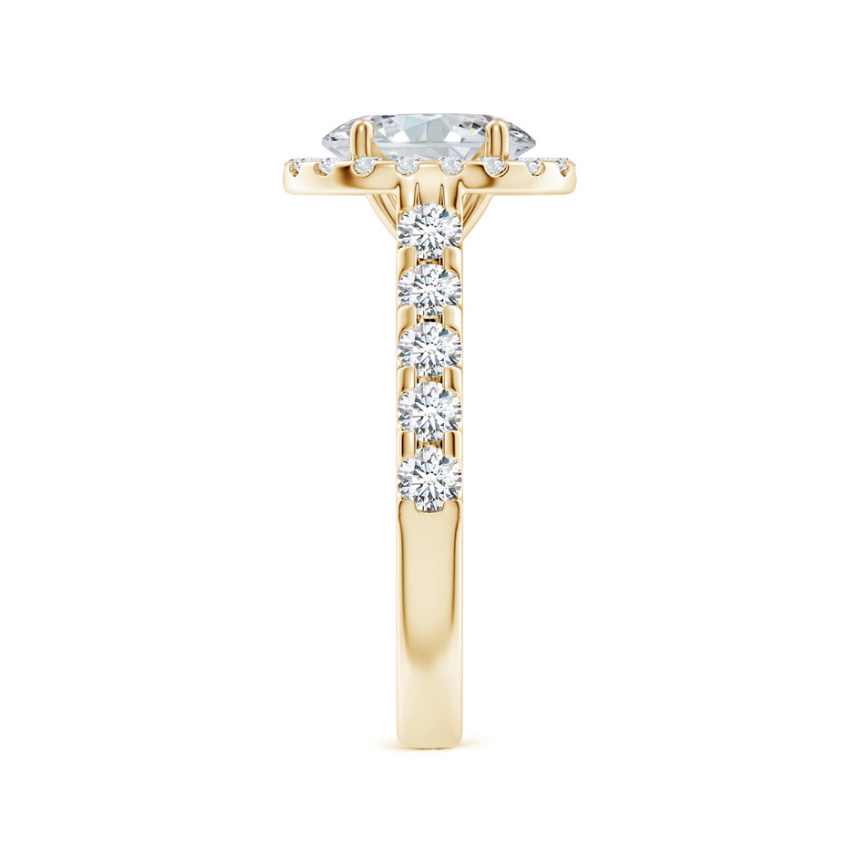 8.5x6.5mm FGVS Lab-Grown Oval Diamond Halo Engagement Ring in Yellow Gold side 299