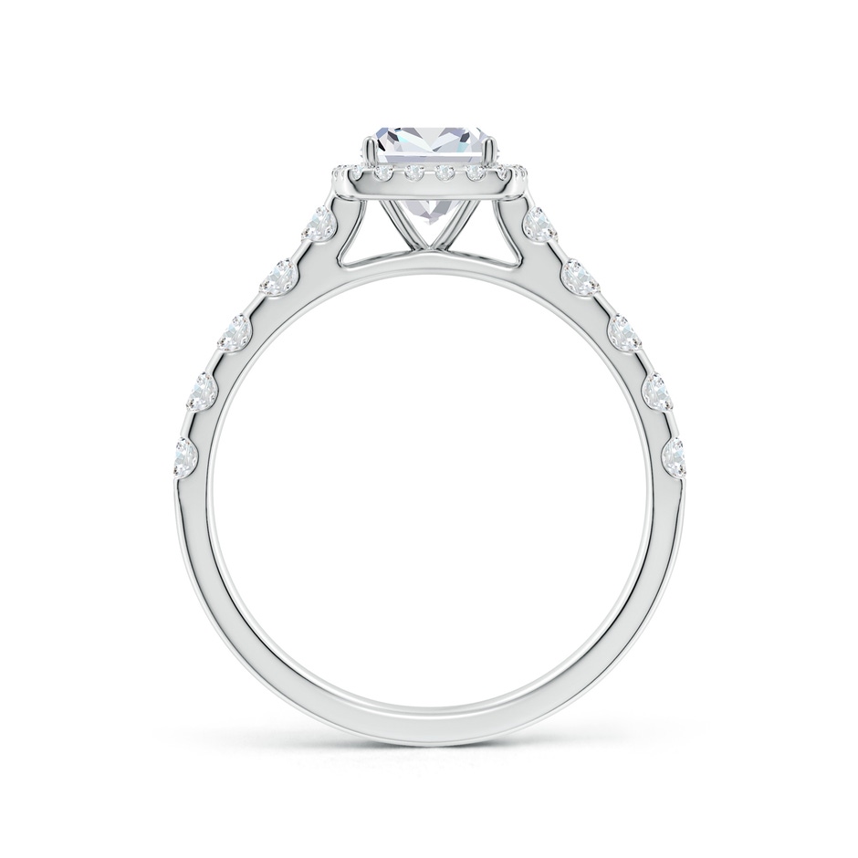 5.5mm FGVS Lab-Grown Cushion Diamond Halo Engagement Ring in White Gold side 199