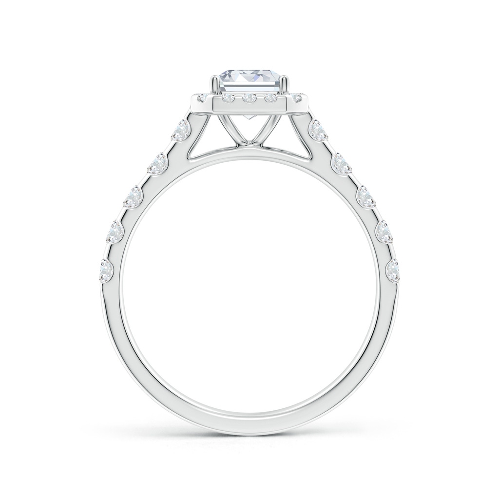 7x5mm FGVS Lab-Grown Emerald-Cut Diamond Halo Engagement Ring in White Gold Side 199