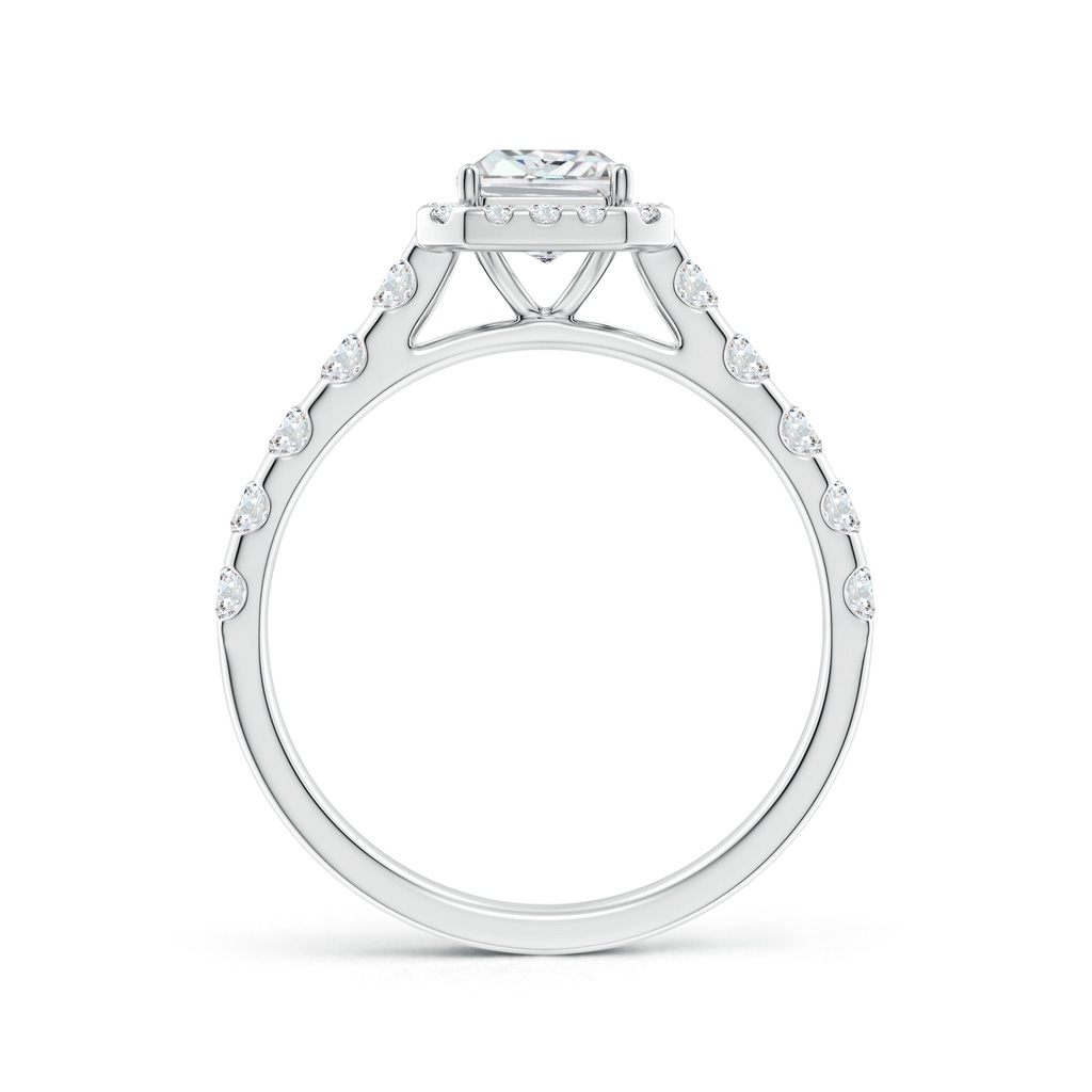 7x5mm FGVS Lab-Grown Radiant-Cut Diamond Halo Engagement Ring in White Gold - side 199