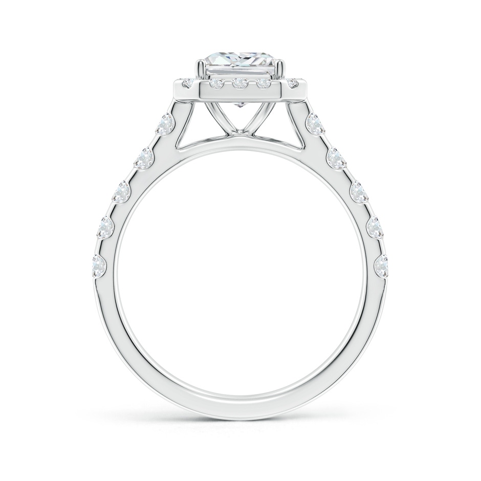 8x6mm FGVS Lab-Grown Radiant-Cut Diamond Halo Engagement Ring in P950 Platinum side 199