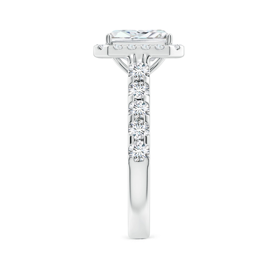 8x6mm FGVS Lab-Grown Radiant-Cut Diamond Halo Engagement Ring in P950 Platinum side 299