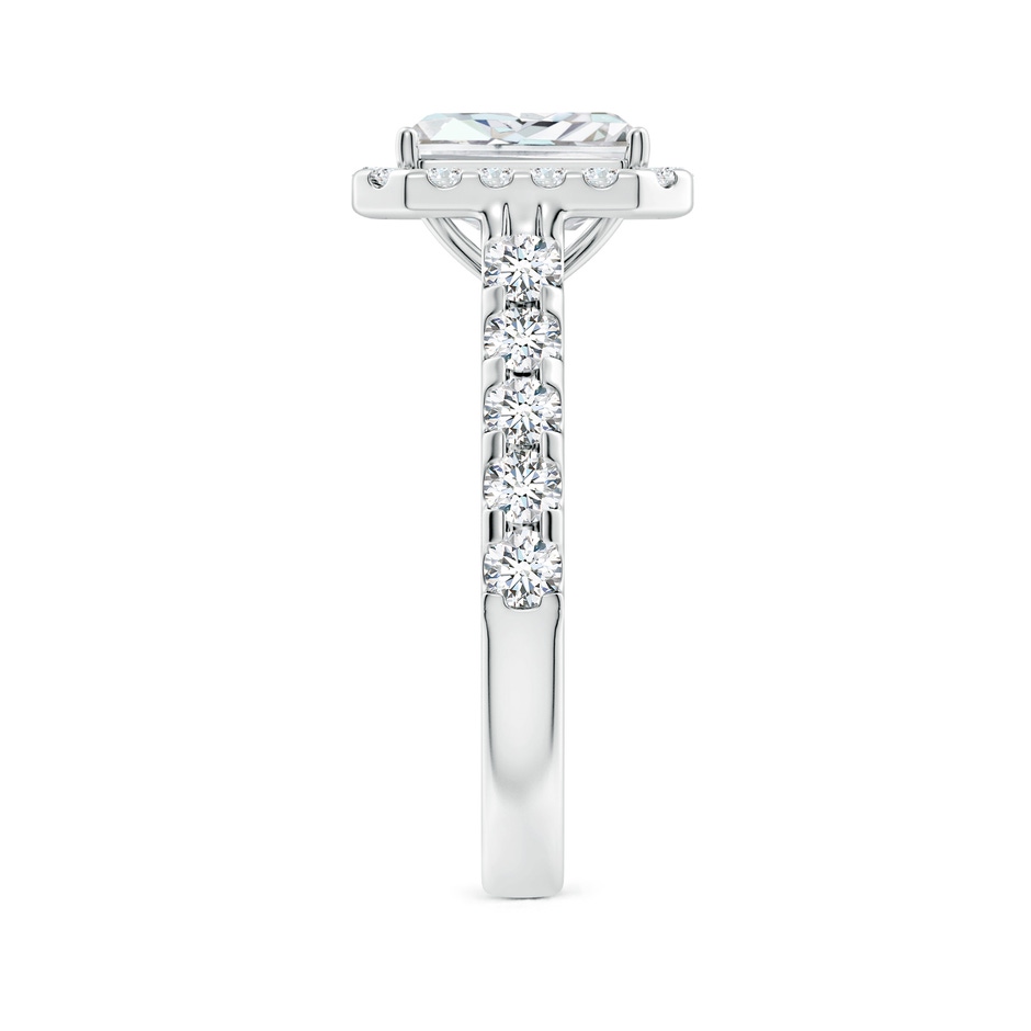 8x6mm FGVS Lab-Grown Radiant-Cut Diamond Halo Engagement Ring in White Gold side 299