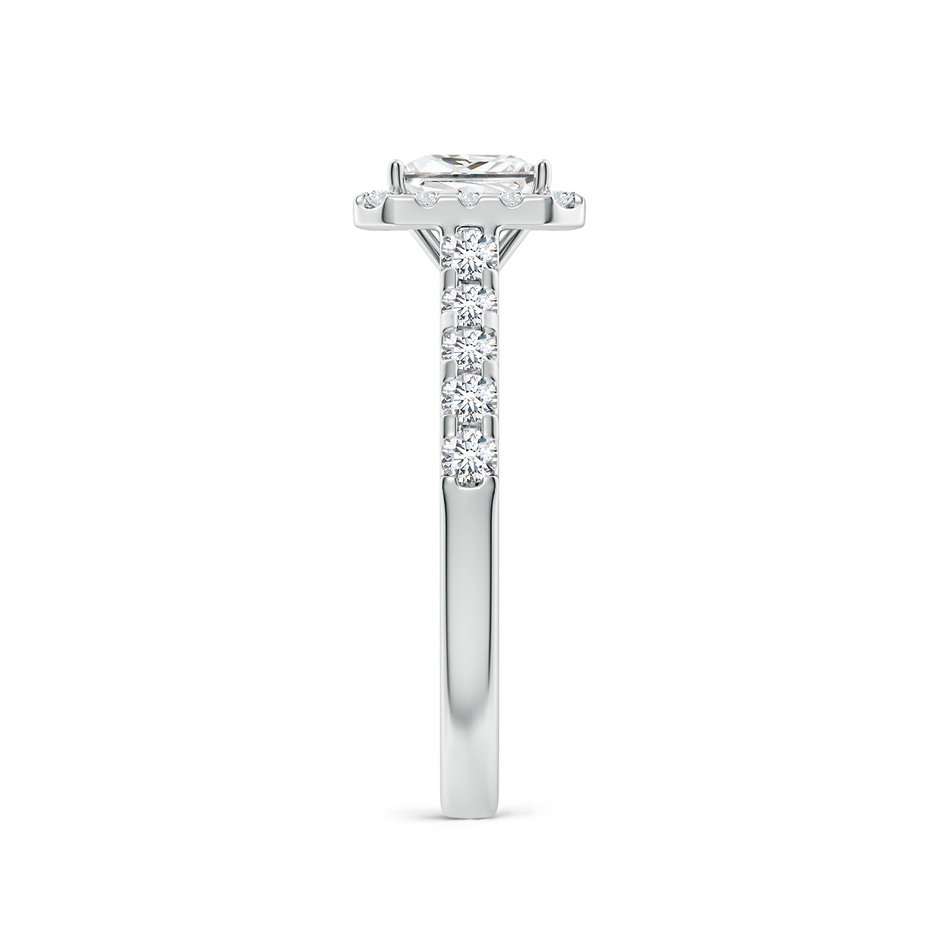 5.5mm FGVS Lab-Grown Princess-Cut Diamond Halo Engagement Ring in P950 Platinum side 299
