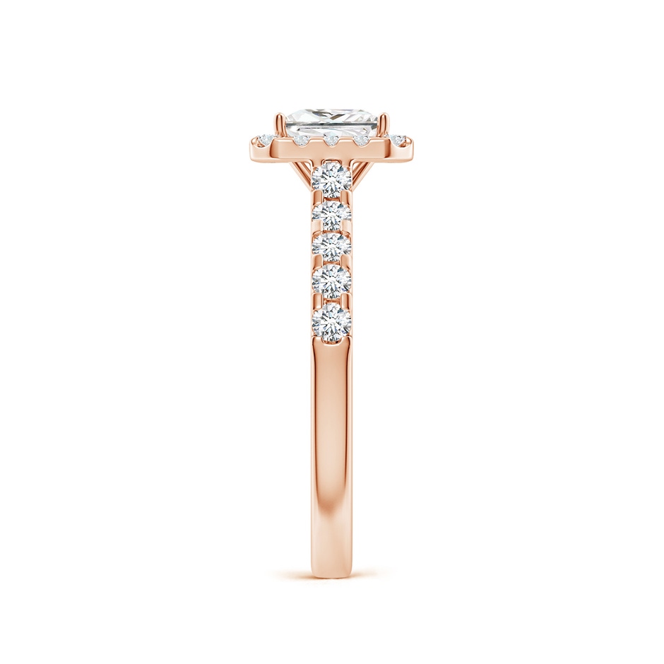 5.5mm FGVS Lab-Grown Princess-Cut Diamond Halo Engagement Ring in Rose Gold side 299