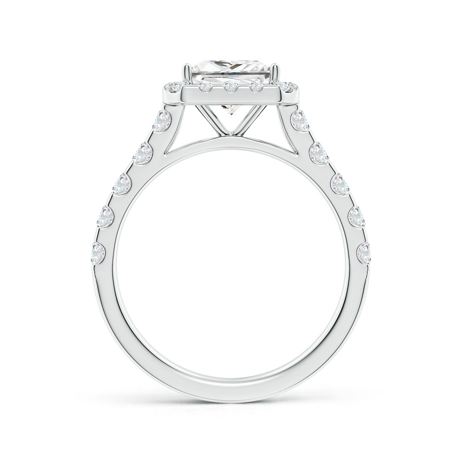 6.5mm FGVS Lab-Grown Princess-Cut Diamond Halo Engagement Ring in White Gold side 199