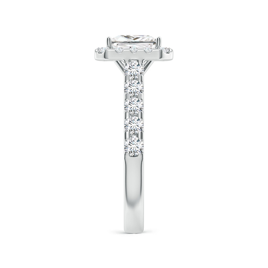 6.5mm FGVS Lab-Grown Princess-Cut Diamond Halo Engagement Ring in White Gold side 299