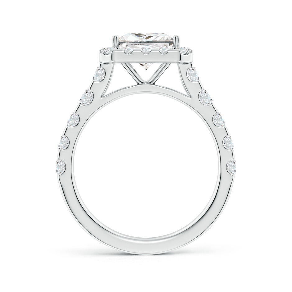 7mm FGVS Lab-Grown Princess-Cut Diamond Halo Engagement Ring in P950 Platinum side 199
