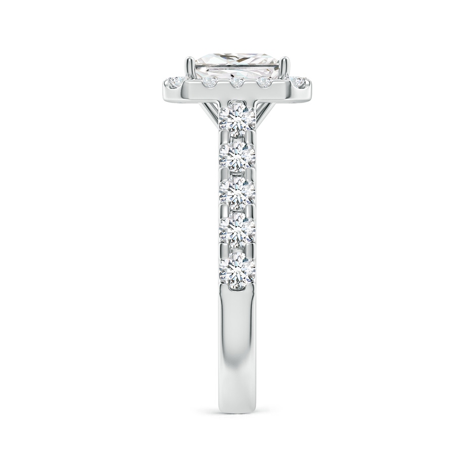 7mm FGVS Lab-Grown Princess-Cut Diamond Halo Engagement Ring in P950 Platinum side 299