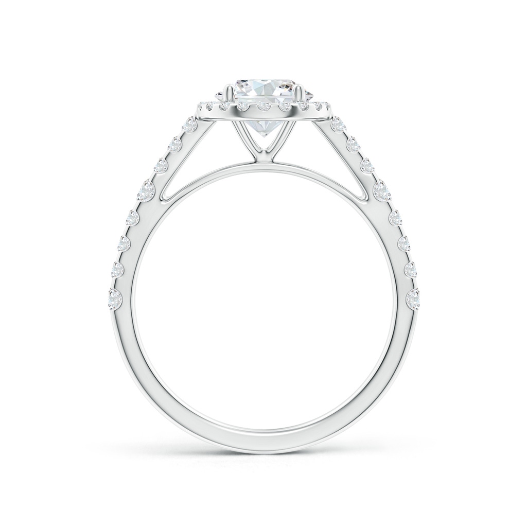 6.5mm FGVS Lab-Grown Round Diamond Station Halo Engagement Ring in White Gold Side 199