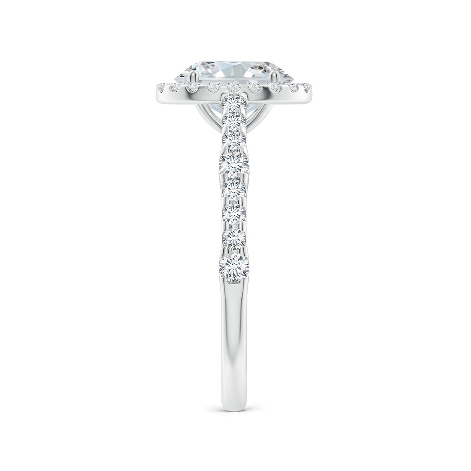 8.5x6.5mm FGVS Lab-Grown Oval Diamond Station Halo Engagement Ring in White Gold side 299