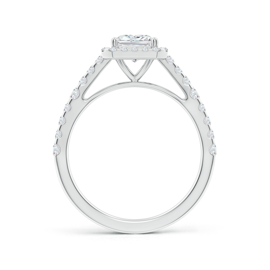 7.5x5.8mm FGVS Lab-Grown Radiant-Cut Diamond Station Halo Engagement Ring in P950 Platinum side 199