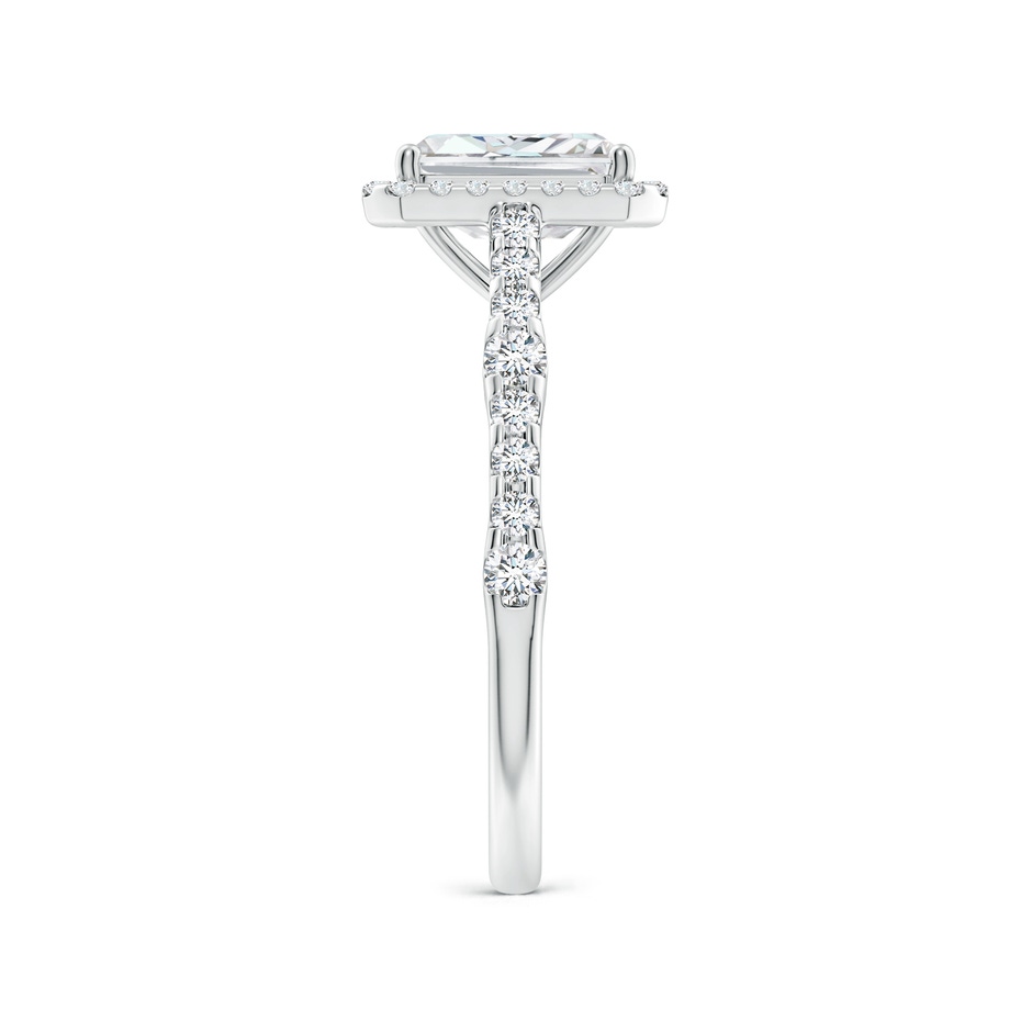 7.5x5.8mm FGVS Lab-Grown Radiant-Cut Diamond Station Halo Engagement Ring in P950 Platinum side 299