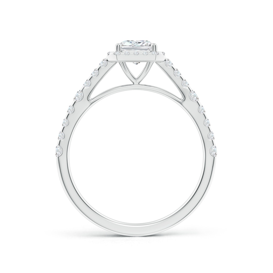 7x5mm FGVS Lab-Grown Radiant-Cut Diamond Station Halo Engagement Ring in 18K White Gold side 199