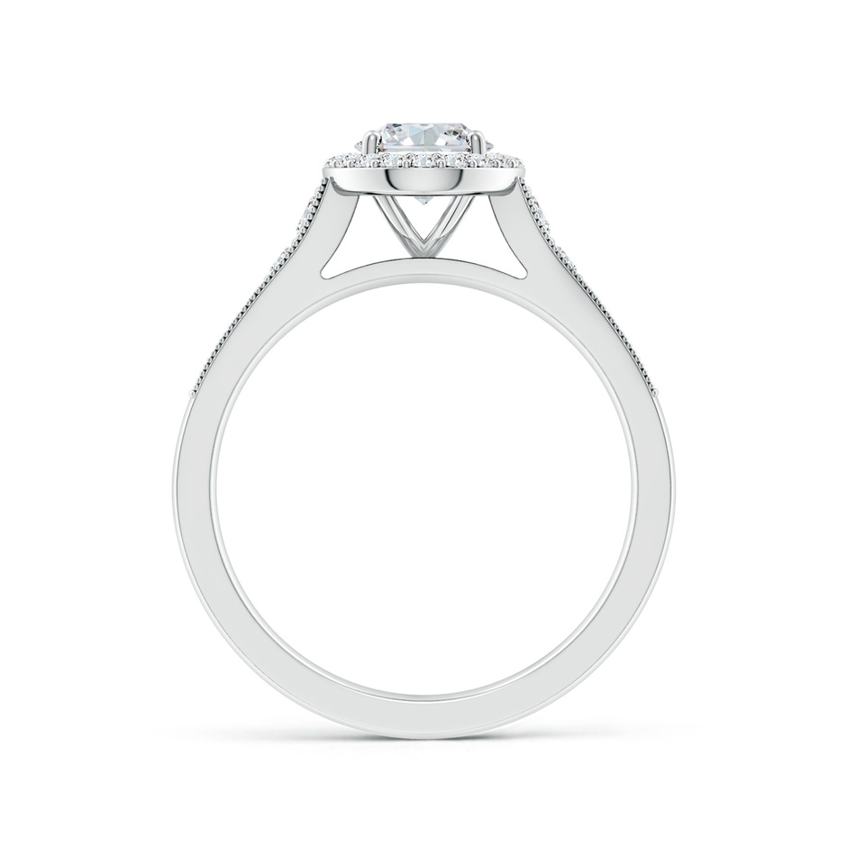 7.7x5.7mm FGVS Lab-Grown Oval Diamond Halo Engagement Ring with Milgrain in White Gold side 199