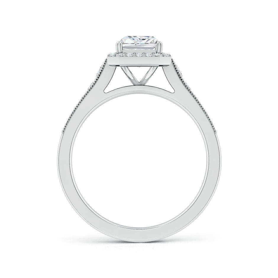 7.5x5.8mm FGVS Lab-Grown Radiant-Cut Diamond Halo Engagement Ring with Milgrain in White Gold side 199