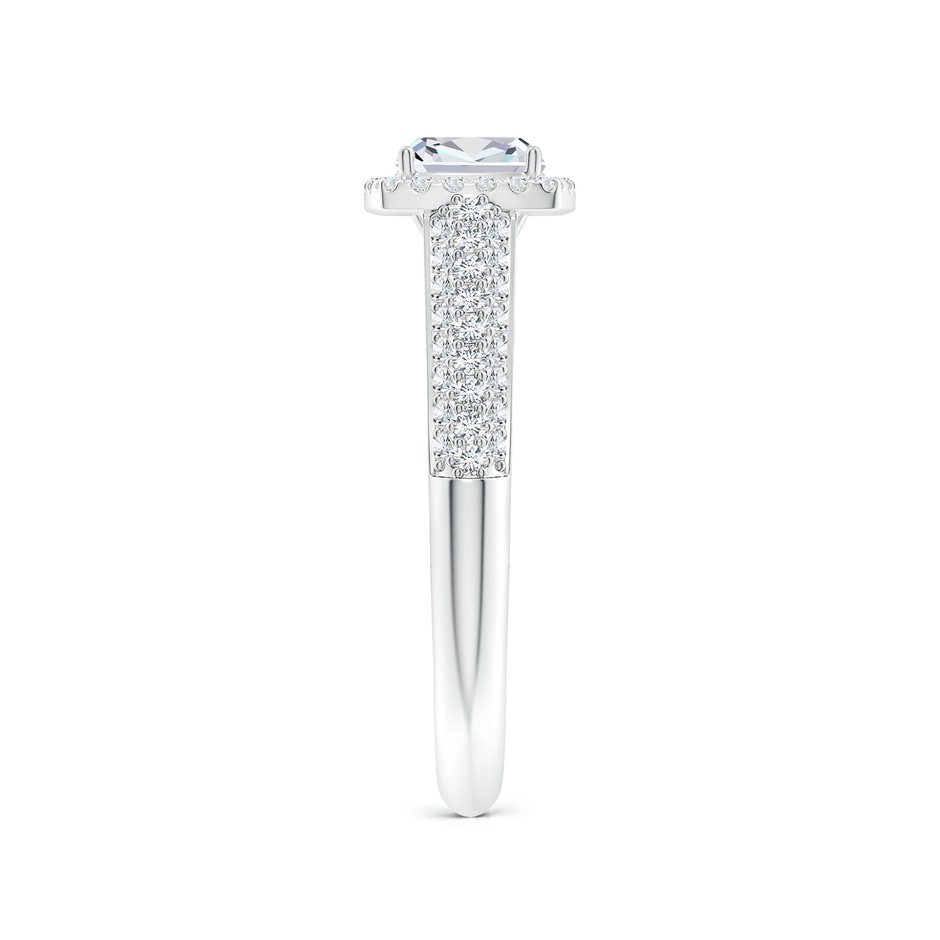5.5mm FGVS Lab-Grown Cushion Diamond Halo Engagement Ring with Pave-Set Accents in P950 Platinum side 299
