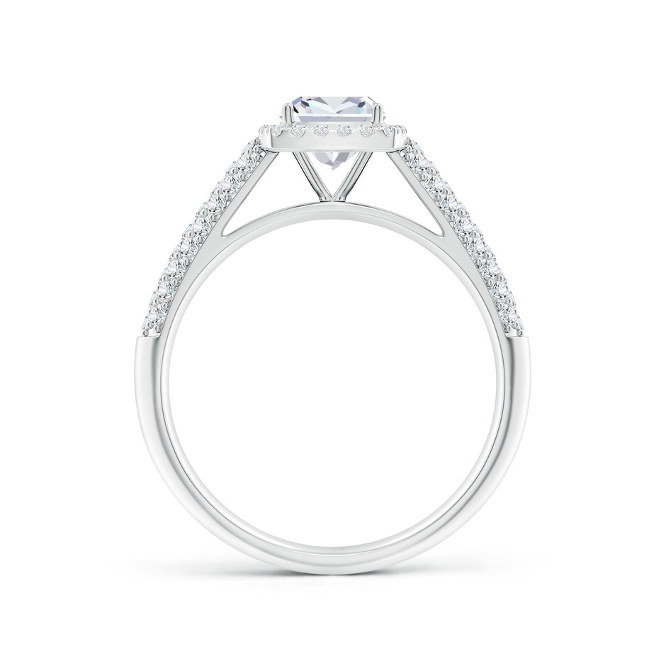 5.5mm FGVS Lab-Grown Cushion Diamond Halo Engagement Ring with Pave-Set Accents in White Gold side 199