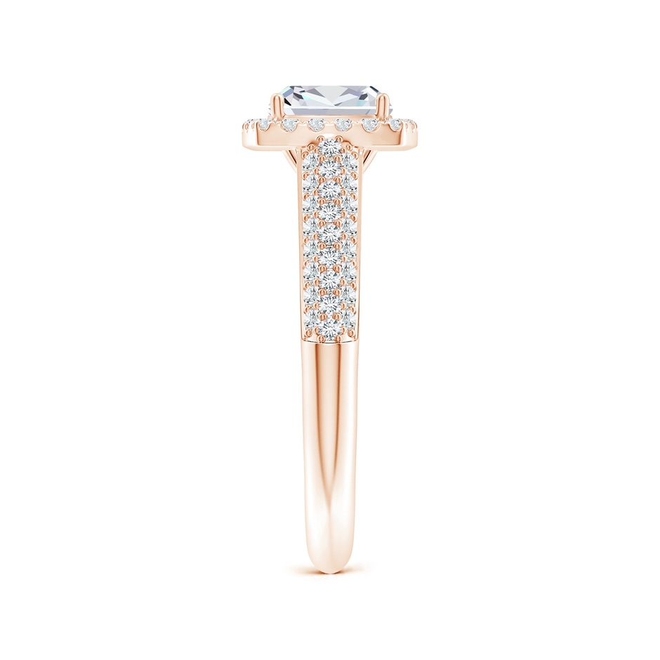 6.5mm FGVS Lab-Grown Cushion Diamond Halo Engagement Ring with Pave-Set Accents in Rose Gold side 299