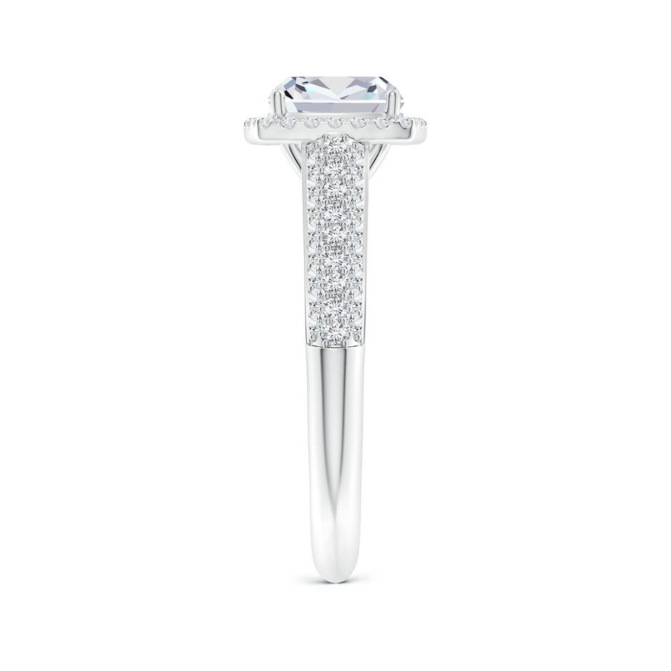 7mm FGVS Lab-Grown Cushion Diamond Halo Engagement Ring with Pave-Set Accents in 18K White Gold side 299