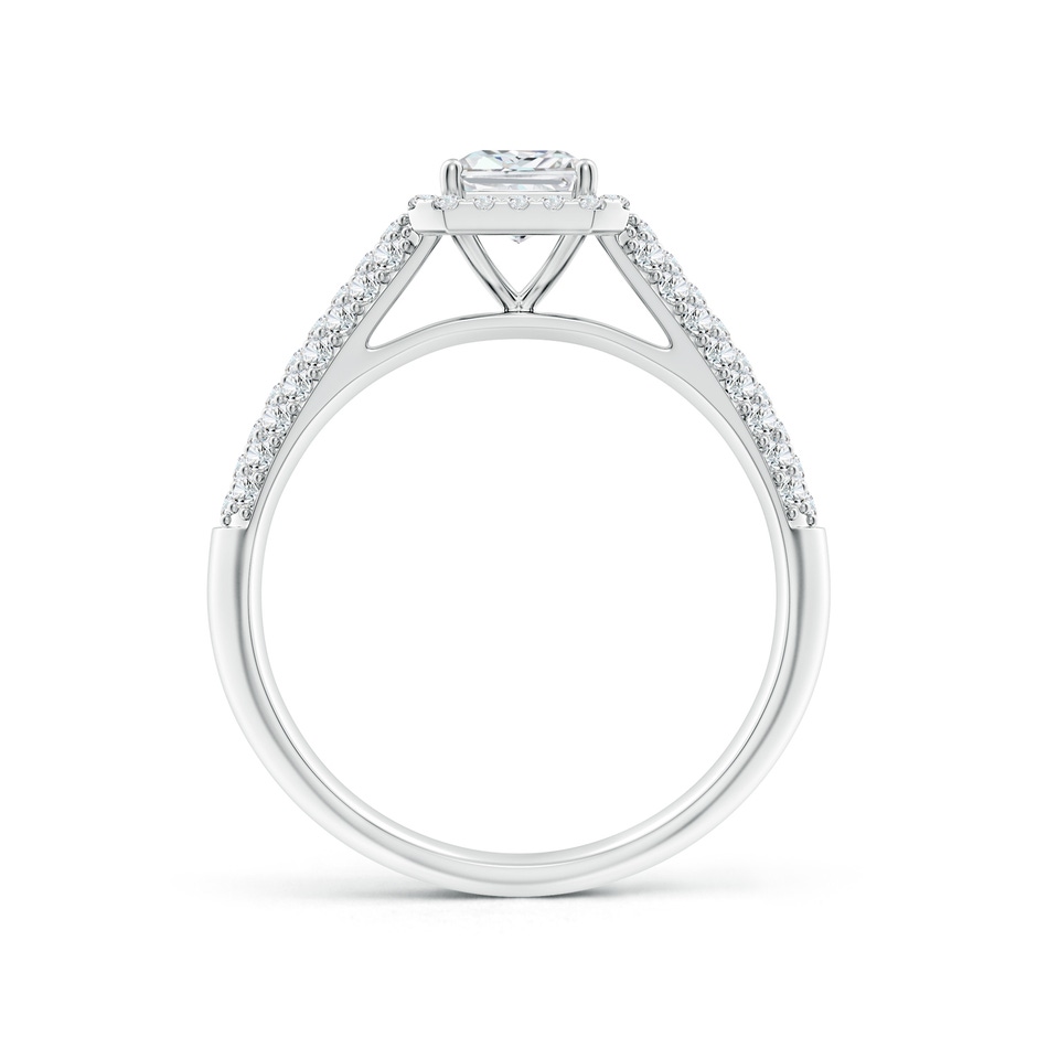 7x5mm FGVS Lab-Grown Radiant-Cut Diamond Halo Engagement Ring with Pave-Set Accents in White Gold side 199