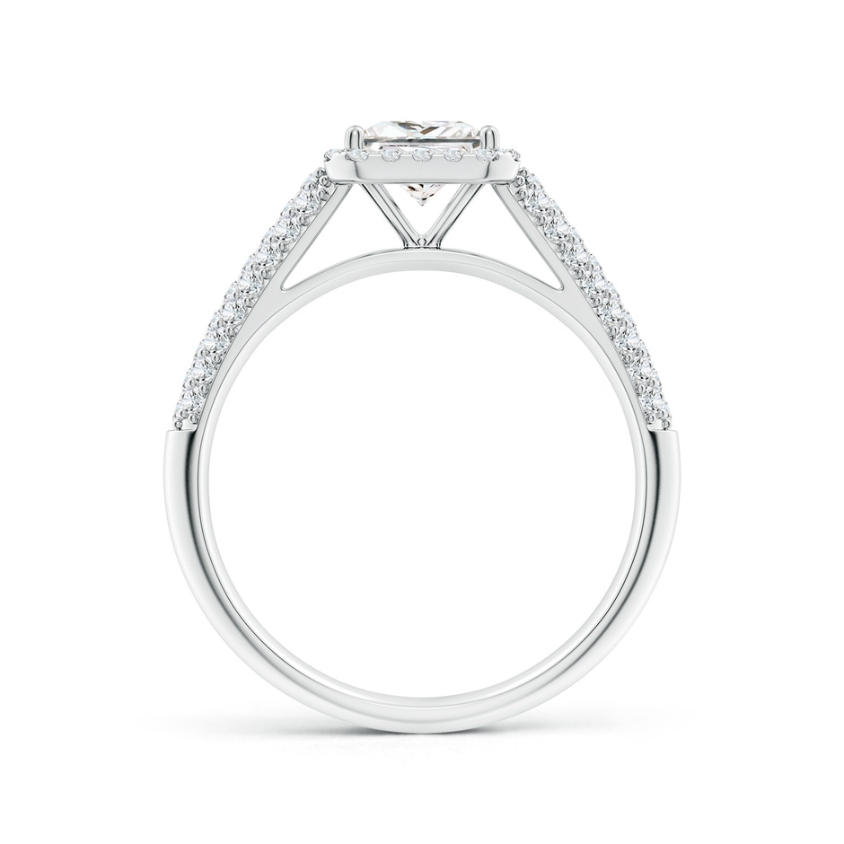 5.5mm FGVS Lab-Grown Princess-Cut Diamond Halo Engagement Ring with Pave-Set Accents in P950 Platinum side 199