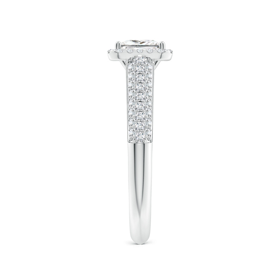 5.5mm FGVS Lab-Grown Princess-Cut Diamond Halo Engagement Ring with Pave-Set Accents in P950 Platinum side 299