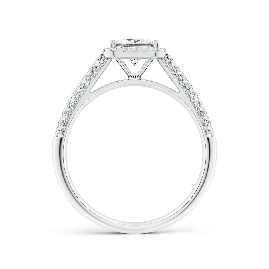 5.5mm FGVS Lab-Grown Princess-Cut Diamond Halo Engagement Ring with Pave-Set Accents in White Gold side 199