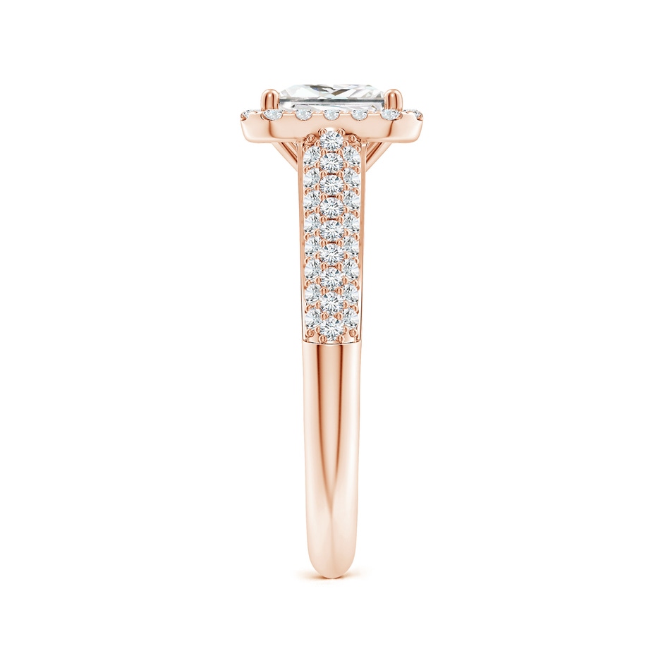 6.5mm FGVS Lab-Grown Princess-Cut Diamond Halo Engagement Ring with Pave-Set Accents in Rose Gold side 299