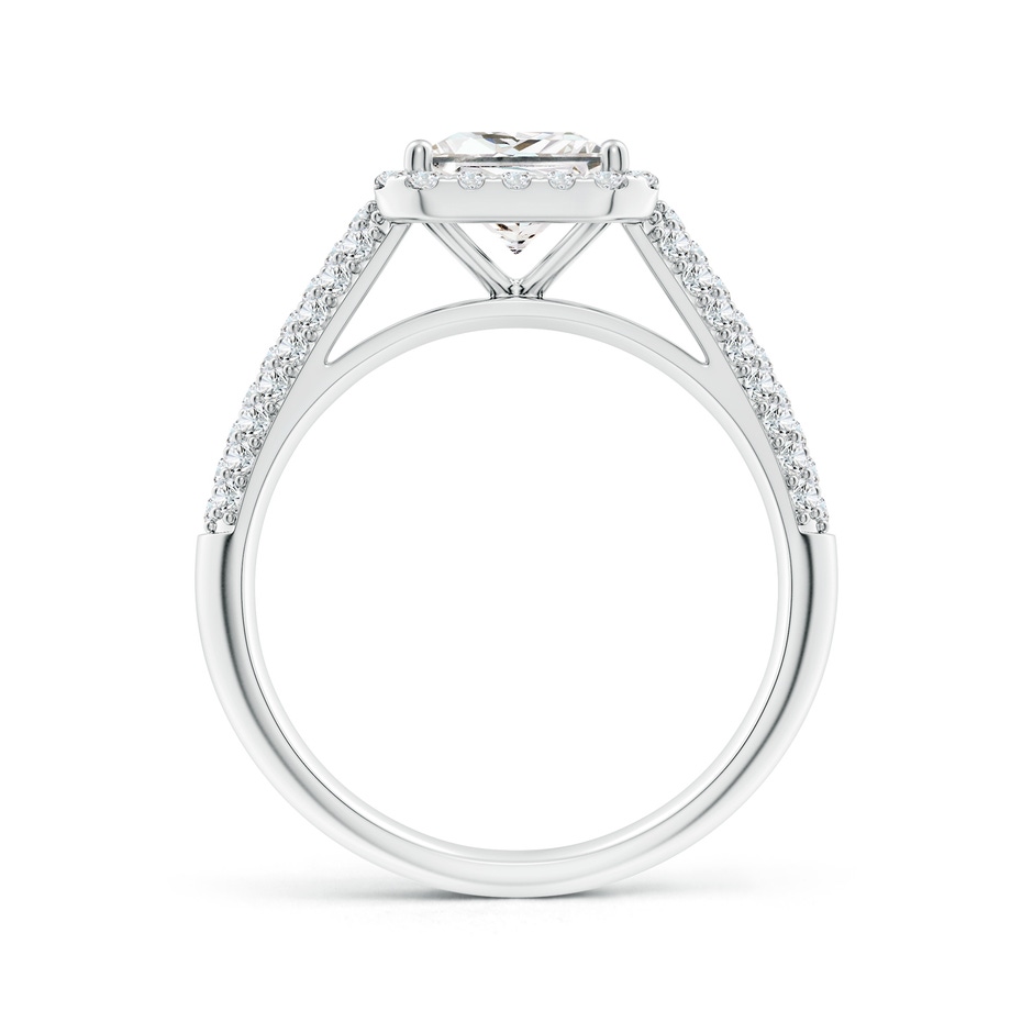 6.5mm FGVS Lab-Grown Princess-Cut Diamond Halo Engagement Ring with Pave-Set Accents in White Gold side 199