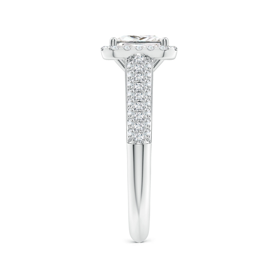 6.5mm FGVS Lab-Grown Princess-Cut Diamond Halo Engagement Ring with Pave-Set Accents in White Gold side 299
