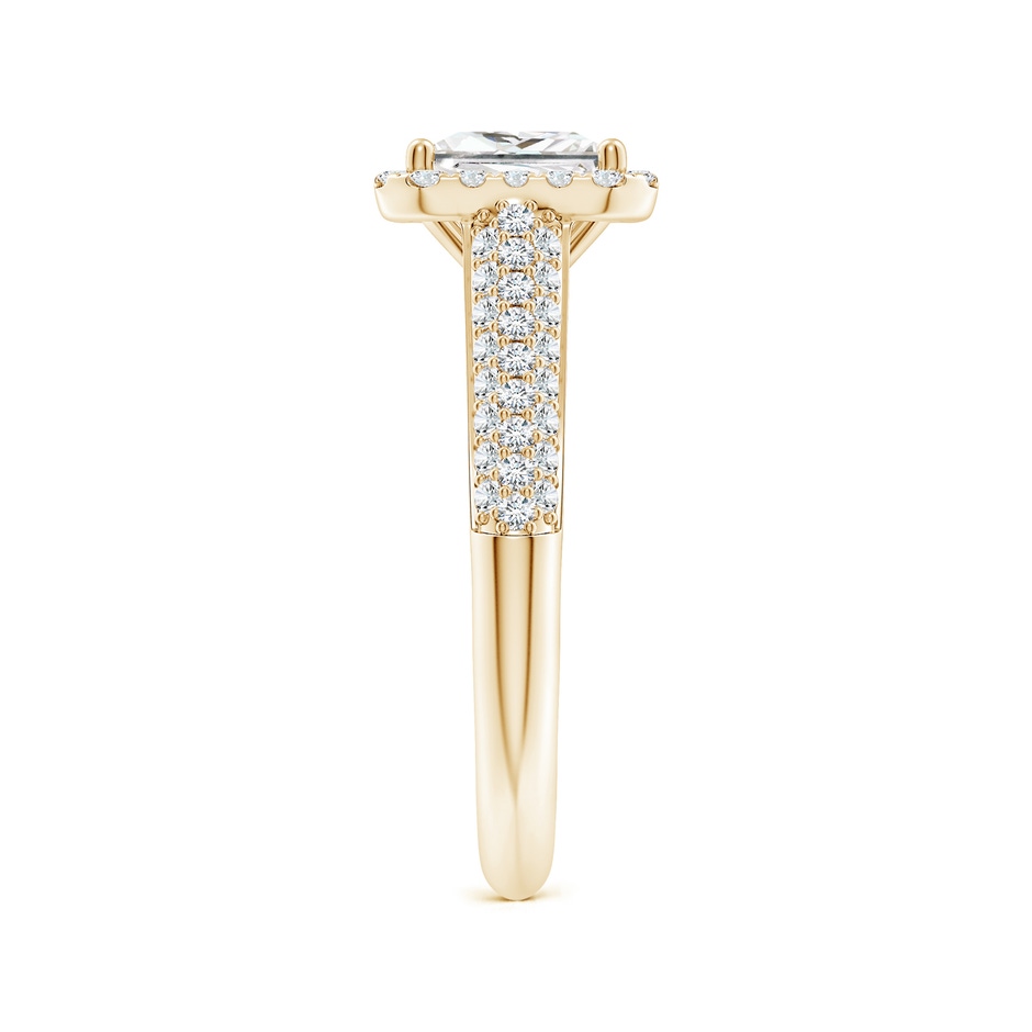 6.5mm FGVS Lab-Grown Princess-Cut Diamond Halo Engagement Ring with Pave-Set Accents in Yellow Gold side 299