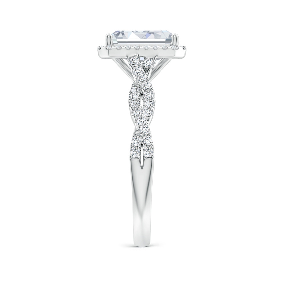 8.5x6.5mm FGVS Lab-Grown Emerald-Cut Diamond Halo Twisted Shank Engagement Ring in 18K White Gold side 299