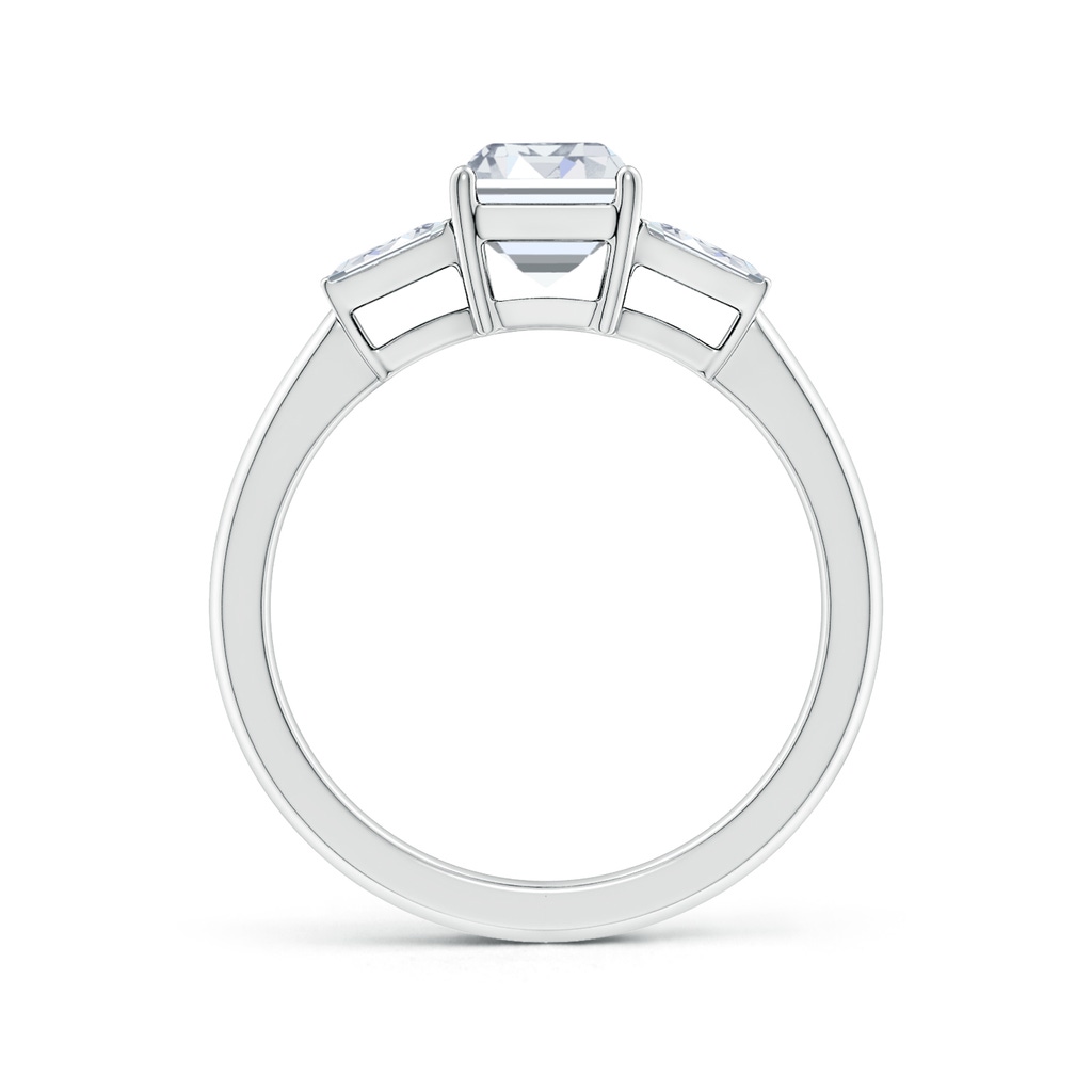 7.5x5.5mm FGVS Lab-Grown Emerald-Cut and Twin Tapered Baguette Diamond Side Stone Engagement Ring in P950 Platinum - side 199