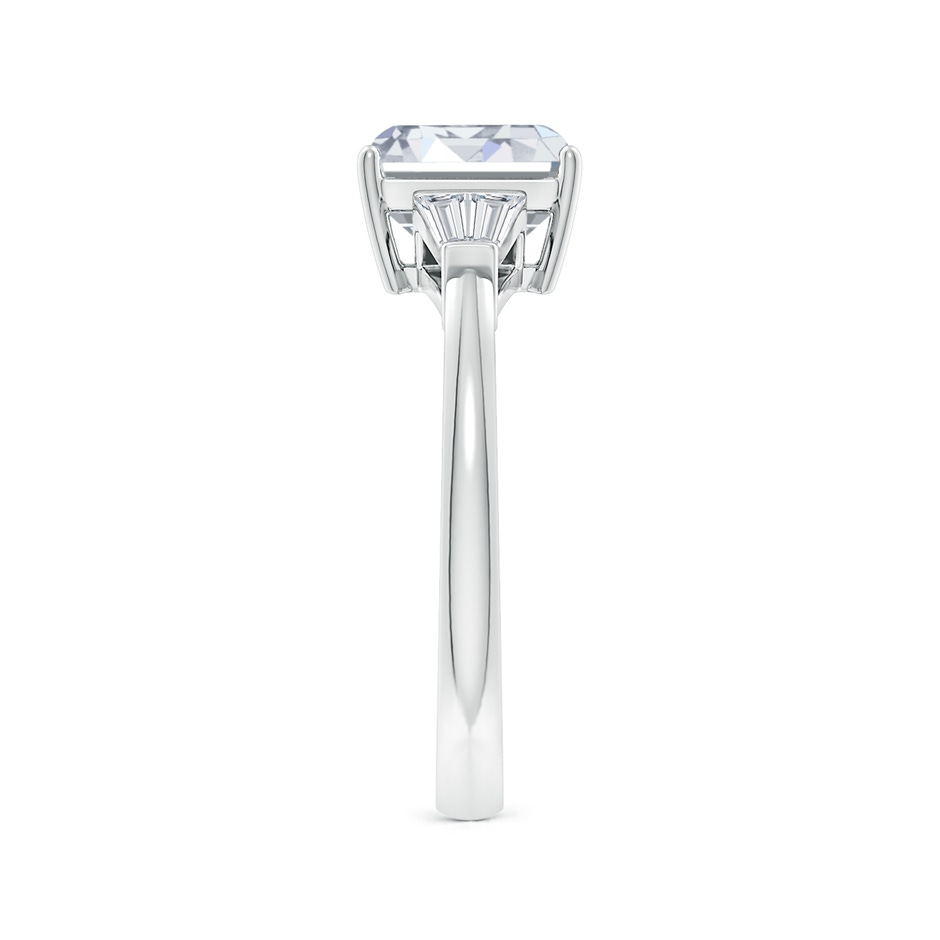 7.5x5.5mm FGVS Lab-Grown Emerald-Cut and Twin Tapered Baguette Diamond Side Stone Engagement Ring in P950 Platinum side 299