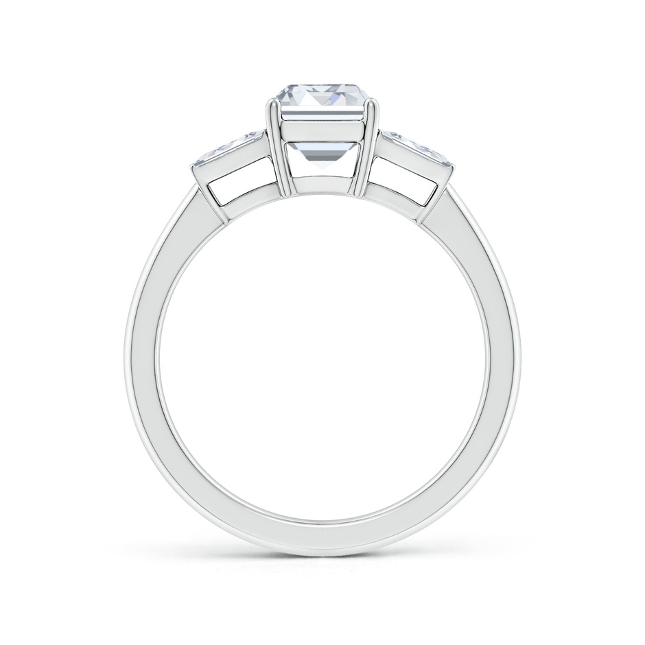 7.5x5.5mm FGVS Lab-Grown Emerald-Cut and Twin Tapered Baguette Diamond Side Stone Engagement Ring in White Gold side 199