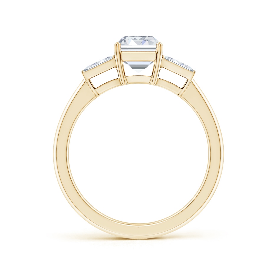 7.5x5.5mm FGVS Lab-Grown Emerald-Cut and Twin Tapered Baguette Diamond Side Stone Engagement Ring in Yellow Gold side 199