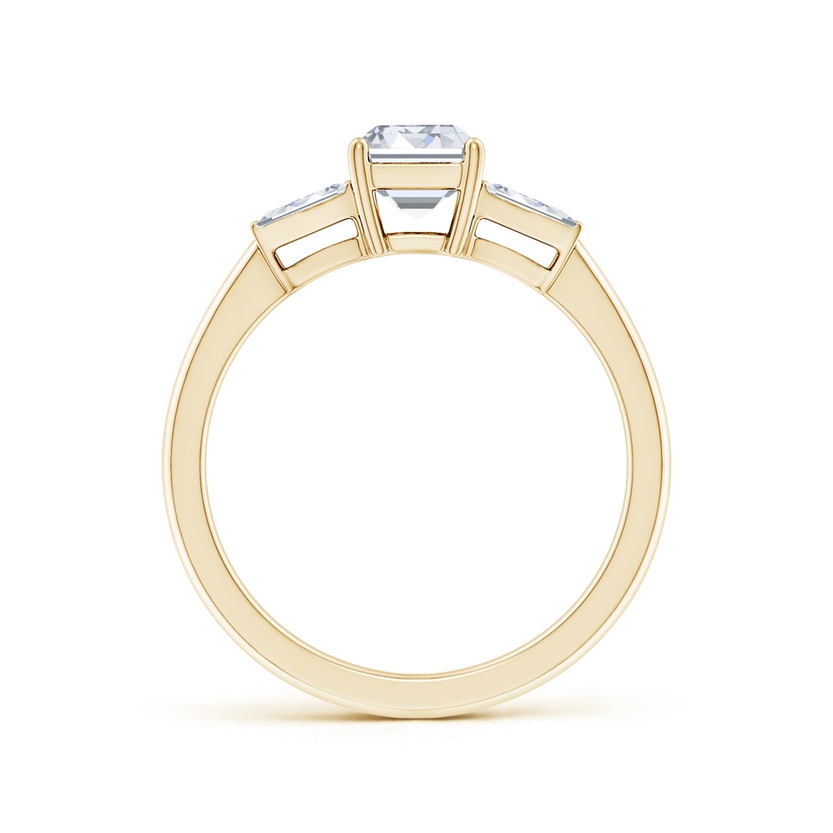 7x5mm FGVS Lab-Grown Emerald-Cut and Twin Tapered Baguette Diamond Side Stone Engagement Ring in 10K Yellow Gold side 199