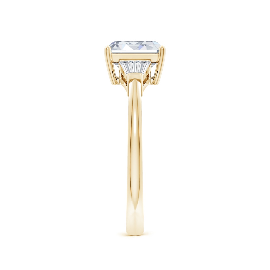 7x5mm FGVS Lab-Grown Emerald-Cut and Twin Tapered Baguette Diamond Side Stone Engagement Ring in 10K Yellow Gold side 299