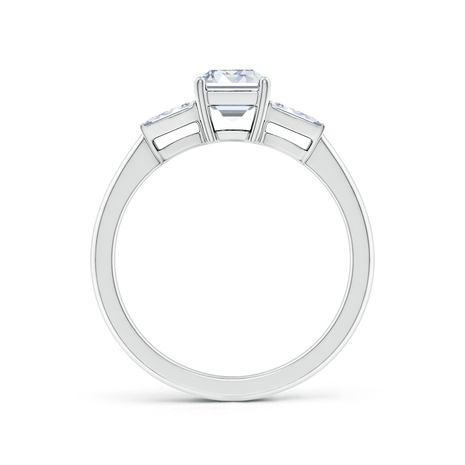 7x5mm FGVS Lab-Grown Emerald-Cut and Twin Tapered Baguette Diamond Side Stone Engagement Ring in 9K White Gold side 199
